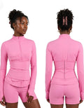 The slimmer waist jacket short set