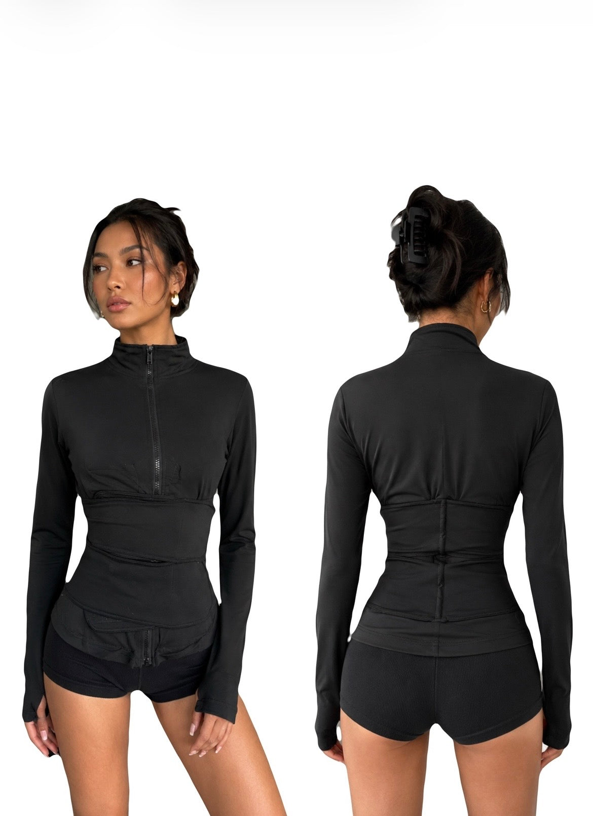 The slimmer waist jacket short set