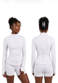 The slimmer waist jacket short set